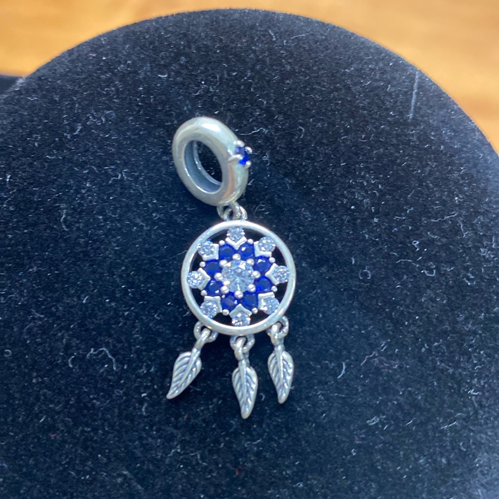 Sterling silver dream catcher charm